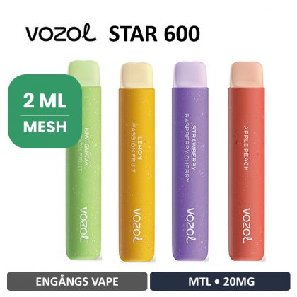 Vozol Star 600 Engångs Vape